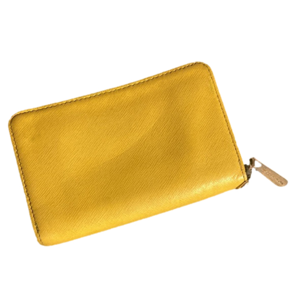 Michael Kors Yellow Zip Around Wallet - Picture 2 of 9